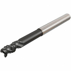 Iscar - 6mm Diam, Coarse Pitch, 9mm LOC, 3 Flute Solid Carbide 0.2mm Corner Radius Roughing End Mill - Uncoated, 57mm OAL, 6mm Shank Diam, Single End, Extended Reach, 45° Helix - Makers Industrial Supply