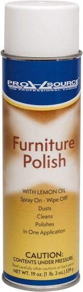 PRO-SOURCE - 19 Fluid Ounce Furniture Polish - Lemon Scent, Aerosol - Makers Industrial Supply