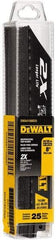 DeWALT - 8" Long x 1" Thick, Bi-Metal Reciprocating Saw Blade - Straight Profile, 14 to 18 TPI, Toothed Edge - Makers Industrial Supply