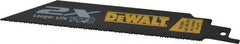 DeWALT - 6" Long x 1" Thick, Bi-Metal Reciprocating Saw Blade - Straight Profile, 14 to 18 TPI, Toothed Edge - Makers Industrial Supply