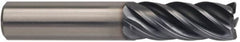 Kennametal - 1/2", 5 Flute, Solid Carbide, 1/8" Corner Radius End Mill - 3" OAL, 1-1/4" LOC - Makers Industrial Supply