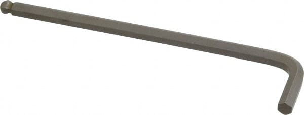 Paramount - 1/4" Hex, Long Arm, Ball End Hex Key - 5-39/64" OAL, Steel, Inch System of Measurement - Makers Industrial Supply