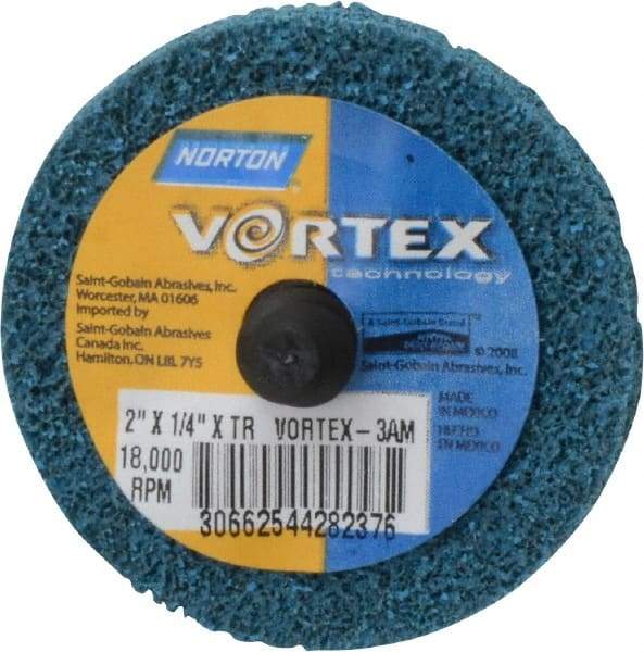 Norton - 2" Medium Grade Aluminum Oxide Deburring Disc - Quick Change Connection - Makers Industrial Supply