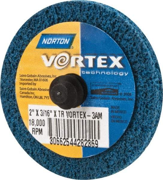 Norton - 2" Medium Grade Aluminum Oxide Deburring Disc - Quick Change Connection - Makers Industrial Supply