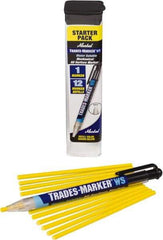 Markal - Yellow All Purpose Wax Crayon - Flat Tip - Makers Industrial Supply