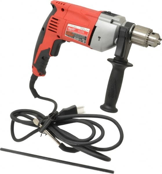 Milwaukee Tool - 120 Volt 1/2" Keyed Chuck Electric Hammer Drill - 0 to 48,000 BPM, 0 to 2,800 RPM - Makers Industrial Supply