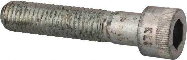 Made in USA - 5/8-11 UNC Hex Socket Drive, Socket Cap Screw - Alloy Steel, Zinc-Plated Finish, Partially Threaded, 3" Length Under Head - Makers Industrial Supply