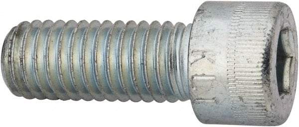 Made in USA - 1/2-13 UNC Hex Socket Drive, Socket Cap Screw - Alloy Steel, Zinc-Plated Finish, Fully Threaded, 1-1/4" Length Under Head - Makers Industrial Supply