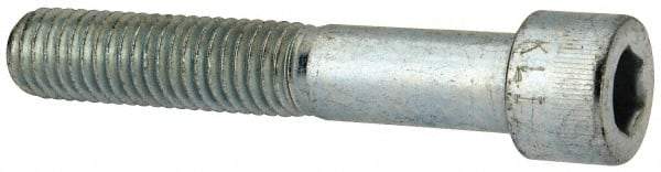 Made in USA - 1/2-13 UNC Hex Socket Drive, Socket Cap Screw - Alloy Steel, Zinc-Plated Finish, Partially Threaded, 3" Length Under Head - Makers Industrial Supply