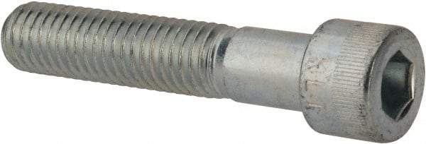 Made in USA - 1/2-13 UNC Hex Socket Drive, Socket Cap Screw - Alloy Steel, Zinc-Plated Finish, Partially Threaded, 2-1/2" Length Under Head - Makers Industrial Supply