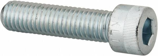 Made in USA - 1/2-13 UNC Hex Socket Drive, Socket Cap Screw - Alloy Steel, Zinc-Plated Finish, Fully Threaded, 2" Length Under Head - Makers Industrial Supply