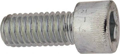 Made in USA - 3/8-16 UNC Hex Socket Drive, Socket Cap Screw - Alloy Steel, Zinc-Plated Finish, Fully Threaded, 7/8" Length Under Head - Makers Industrial Supply