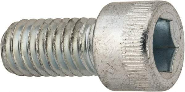 Made in USA - 3/8-16 UNC Hex Socket Drive, Socket Cap Screw - Alloy Steel, Zinc-Plated Finish, Fully Threaded, 3/4" Length Under Head - Makers Industrial Supply