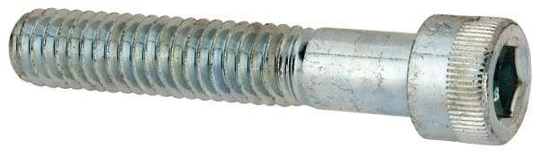 Made in USA - 5/16-18 UNC Hex Socket Drive, Socket Cap Screw - Alloy Steel, Zinc-Plated Finish, Partially Threaded, 1-3/4" Length Under Head - Makers Industrial Supply