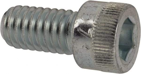 Made in USA - 5/16-18 UNC Hex Socket Drive, Socket Cap Screw - Alloy Steel, Zinc-Plated Finish, Fully Threaded, 5/8" Length Under Head - Makers Industrial Supply