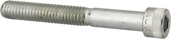 Made in USA - 5/16-18 UNC Hex Socket Drive, Socket Cap Screw - Alloy Steel, Zinc-Plated Finish, Partially Threaded, 2-1/2" Length Under Head - Makers Industrial Supply