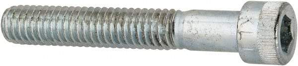 Made in USA - 5/16-18 UNC Hex Socket Drive, Socket Cap Screw - Alloy Steel, Zinc-Plated Finish, Partially Threaded, 2" Length Under Head - Makers Industrial Supply