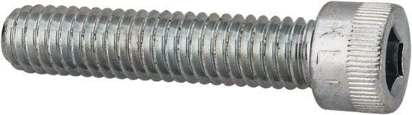 Made in USA - 5/16-18 UNC Hex Socket Drive, Socket Cap Screw - Alloy Steel, Zinc-Plated Finish, Fully Threaded, 1-1/2" Length Under Head - Makers Industrial Supply