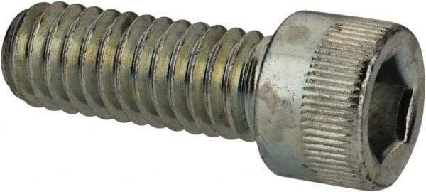 Made in USA - 5/16-18 UNC Hex Socket Drive, Socket Cap Screw - Alloy Steel, Zinc-Plated Finish, Fully Threaded, 7/8" Length Under Head - Makers Industrial Supply