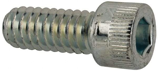 Made in USA - 1/4-20 UNC Hex Socket Drive, Socket Cap Screw - Alloy Steel, Zinc-Plated Finish, Fully Threaded, 5/8" Length Under Head - Makers Industrial Supply