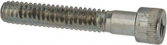 Made in USA - 1/4-20 UNC Hex Socket Drive, Socket Cap Screw - Alloy Steel, Zinc-Plated Finish, Partially Threaded, 1-1/2" Length Under Head - Makers Industrial Supply