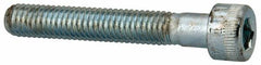 Made in USA - #10-32 UNF Hex Socket Drive, Socket Cap Screw - Alloy Steel, Zinc-Plated Finish, Partially Threaded, 1-1/4" Length Under Head - Makers Industrial Supply