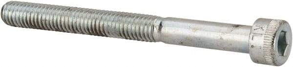 Made in USA - #10-32 UNF Hex Socket Drive, Socket Cap Screw - Alloy Steel, Zinc-Plated Finish, Partially Threaded, 2" Length Under Head - Makers Industrial Supply