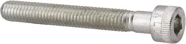 Made in USA - #10-32 UNF Hex Socket Drive, Socket Cap Screw - Alloy Steel, Zinc-Plated Finish, Partially Threaded, 1-1/2" Length Under Head - Makers Industrial Supply