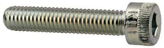 Made in USA - #10-32 UNF Hex Socket Drive, Socket Cap Screw - Alloy Steel, Zinc-Plated Finish, Fully Threaded, 1" Length Under Head - Makers Industrial Supply