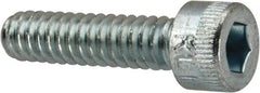 Made in USA - #10-24 UNC Hex Socket Drive, Socket Cap Screw - Alloy Steel, Zinc-Plated Finish, Fully Threaded, 3/4" Length Under Head - Makers Industrial Supply