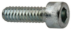 Made in USA - #10-24 UNC Hex Socket Drive, Socket Cap Screw - Alloy Steel, Zinc-Plated Finish, Fully Threaded, 5/8" Length Under Head - Makers Industrial Supply