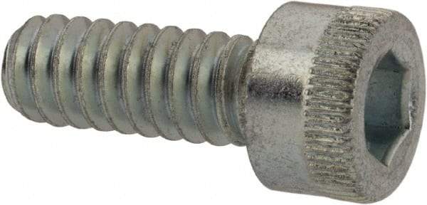 Made in USA - #10-24 UNC Hex Socket Drive, Socket Cap Screw - Alloy Steel, Zinc-Plated Finish, Fully Threaded, 1/2" Length Under Head - Makers Industrial Supply