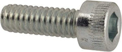 Made in USA - #8-32 UNC Hex Socket Drive, Socket Cap Screw - Alloy Steel, Zinc-Plated Finish, Fully Threaded, 1/2" Length Under Head - Makers Industrial Supply