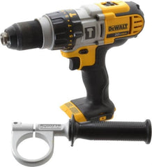 DeWALT - 20 Volt 1/2" Keyless Chuck Cordless Hammer Drill - 0 to 9,775, 0 to 22,950 & 0 to 34,000 BPM, 0 to 575, 0 to 1,350 & 0 to 2,000 RPM, Reversible, Mid-Handle - Makers Industrial Supply