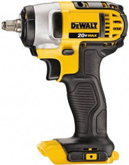 DeWALT - 3/8" Drive 20 Volt Pistol Grip Cordless Impact Wrench & Ratchet - 2,300 RPM, 0 to 2,700 BPM, 130 Ft/Lb Torque, Lithium-Ion Batteries Not Included - Makers Industrial Supply