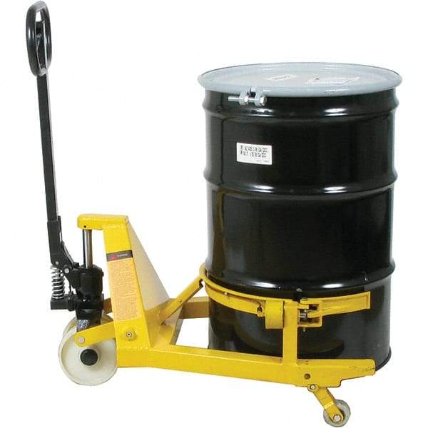 Wesco Industrial Products - 660 Lb Load Capacity, 55 Gal Drum Lifter - 28-1/2" Wide x 47-1/2" High, 3 Steel Wheels - Makers Industrial Supply