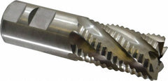 Niagara Cutter - 1-1/4" Diam, Coarse Pitch, 2" LOC, 6 Flute Cobalt Roughing Square End Mill - Uncoated, 4-1/2" OAL, 1-1/4" Shank Diam, Single End, 30° Helix - Makers Industrial Supply