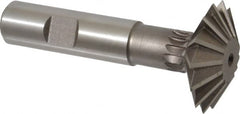 Keo - 1-1/2° 1-1/2" Cut Diam, 1/2" Cut Width, 5/8" Shank, High Speed Steel Double-Angle Cutter - Makers Industrial Supply