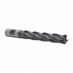 Niagara Cutter - 3/4" Diam, Fine Pitch, 4-1/8" LOC, 4 Flute Cobalt Roughing Square End Mill - TiAlN Finish, 6-3/8" OAL, 3/4" Shank Diam, Single End, 30° Helix - Makers Industrial Supply