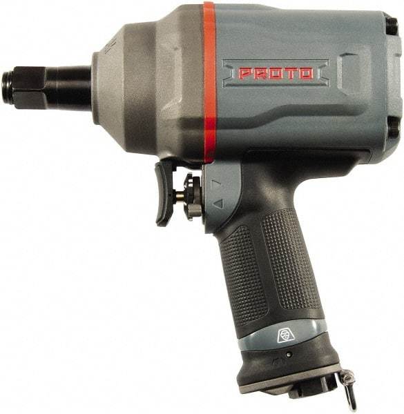 Proto - 3/4" Drive, 5,300 RPM, 1,560 Ft/Lb Torque Impact Wrench - Pistol Grip Handle, 950 IPM, 5.1 CFM, 90 psi, 3/8" NPT Inlet - Makers Industrial Supply