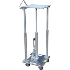 Vestil - 500 Lb Capacity Hydraulic Post Table - 31" to 49" Lift Height, 18" Platform Length x 18" Platform Width - Makers Industrial Supply