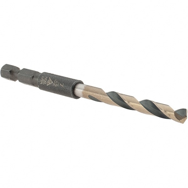 Made in USA - 7/32" High Speed Steel, 135° Point, Hex Shank Maintenance Drill Bit - Makers Industrial Supply