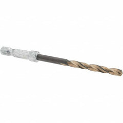 Made in USA - 3/16" High Speed Steel, 135° Point, Hex Shank Maintenance Drill Bit - Makers Industrial Supply