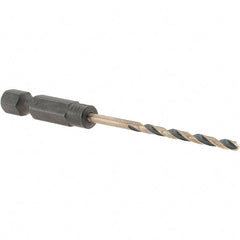 Made in USA - 3/32" High Speed Steel, 135° Point, Hex Shank Maintenance Drill Bit - Makers Industrial Supply