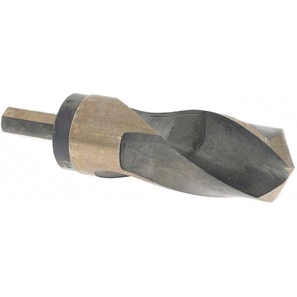 Made in USA - 1-3/8" High Speed Steel, 118° Point, Round with Flats Shank Maintenance Drill Bit - Makers Industrial Supply