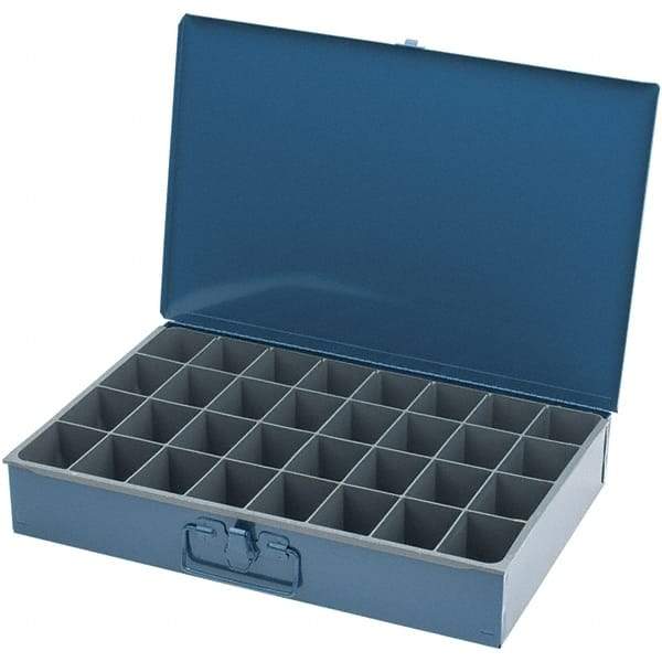 Durham - Small Parts Storage Box - Steel Frame, 32 Compartments - Makers Industrial Supply