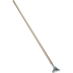 Weiler - 62" Wood Male Thread Mop Handle - 1-1/16" Handle Diam, Use with Wet Mops - Makers Industrial Supply