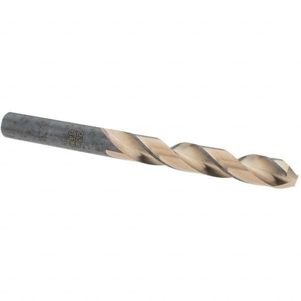 Made in USA - 23/64" High Speed Steel, 135° Point, Round with Flats Shank Maintenance Drill Bit - Makers Industrial Supply