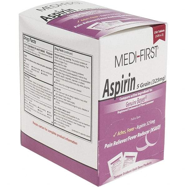 Medique - Aspirin Tablets - Headache & Pain Relief - Makers Industrial Supply