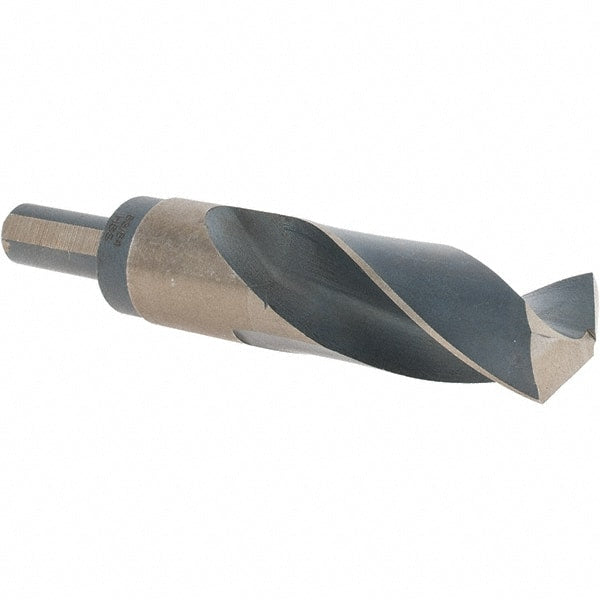 Made in USA - 63/64" High Speed Steel, 135° Point, Round with Flats Shank Maintenance Drill Bit - Makers Industrial Supply